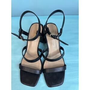 Aldo Hill sandals in black, featuring a strappy design and block heel 6.5